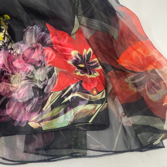 Alice + Olivia Nilda Essential Floral Silk Maxi Skirt 0 - Picture 8 of 11